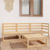 vidaXL Garden Lounge Set Natural Wood Solid pine wood Standard Modular