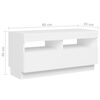 vidaXL TV Cabinet White Engineered wood 102.4 in x 13.8 in x 15.7 in