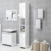 vidaXL Bathroom Furniture Set High gloss white Engineered wood Medium