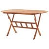 vidaXL Garden Table Brown Solid Acacia wood 53.1x33.5x29.5 in Foldable