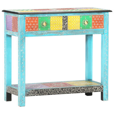 vidaXL Hand Painted Console Table 31.5"x13.8"x29.5" Solid Mango Wood