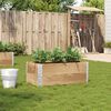 vidaXL Garden Planter Natural Wood Solid Pine Wood Medium Foldable