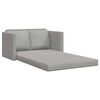 vidaXL Floor Sofa Bed 2-in-1 Light Grey 122x204 x 21.7 " Velvet