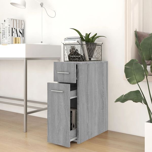 vidaXL Apothecary Cabinet Grey Sonoma Engineered wood Single