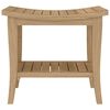 vidaXL Bathroom Side Table Natural teak Solid teak wood 19.7x13.8x17.7 in