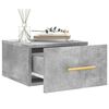 vidaXL Wall-mounted Bedside Cabinet Set of 2 Concrete grey Engineered wood