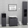 vidaXL Bathroom Furniture Set High gloss gray Engineered wood Medium