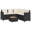 vidaXL Garden Sofa Black PE rattan, powder-coated steel, solid acacia wood