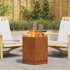 vidaXL Smokeless Fire Pit Brown 18.90 x 18.90 x 20.08 in Steel
