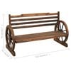 vidaXL Bench Brown Solid Firwood Medium Fun Inlays Garden Bench