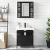 vidaXL Bathroom Furniture Set Black Engineered Wood