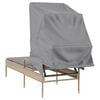 vidaXL Sun Lounger with Canopy Beige Poly Rattan