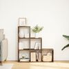 vidaXL Room Divider Bookcase Smoked oak Engineered wood 3-Tier