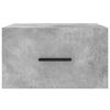 vidaXL Wall-Mounted Bedside Cabinet Concrete Grey Engineered Wood