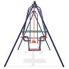 vidaXL Swing Set Blue Steel Large Tough Swing Set Other Modern