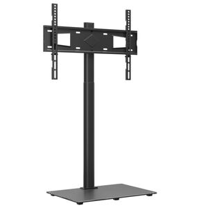 vidaXL Corner TV Stand 1-Tier for 32-65 Inch Black