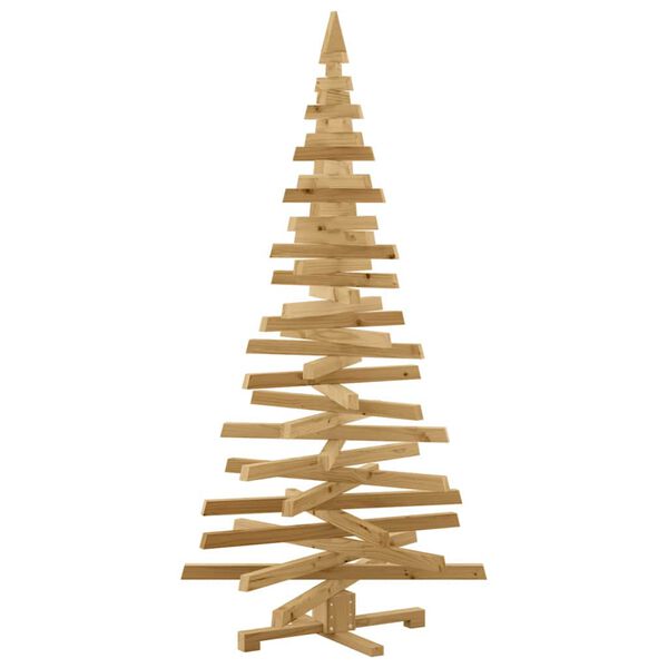 vidaXL Christmas Trees with Stand Brown 70.9" Solid pine wood