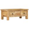 vidaXL Coffee Table Brown Solid Mango Wood 35.4 x 17.7 x 13.8 in
