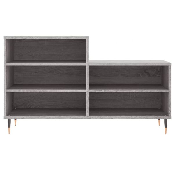 vidaXL Shoe Cabinet Grey Sonoma Engineered wood, Metal Standard