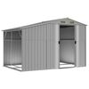 vidaXL Garden Shed Gray Galvanized Steel 109.1x75.8x70.5 in Garden Shed