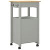 vidaXL Kitchen Trolley MONZA 18.9"x15.7"x34.8" Solid Wood Pine