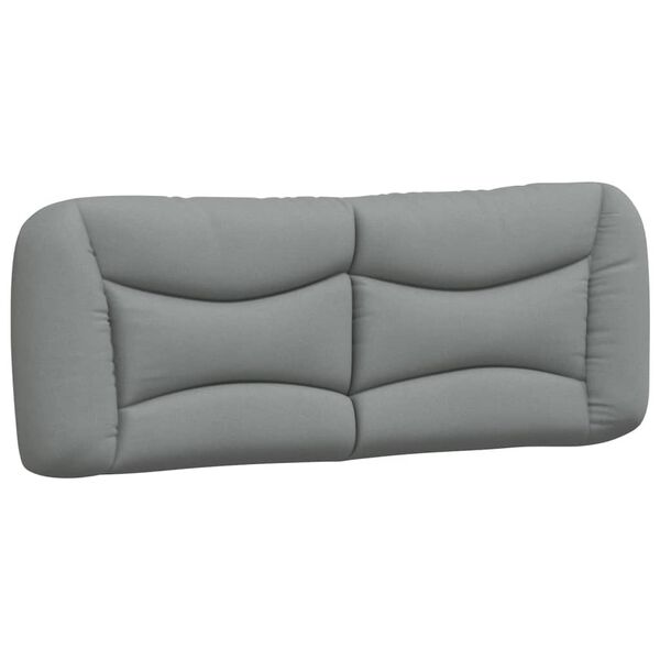 vidaXL Headboard Cushion Light grey 100% polyester 55.1 in wide