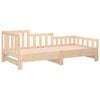 vidaXL Day Bed Natural Wood Solid Pine Wood Double Convertible