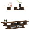vidaXL TV Wall Unit Smoked Oak Engineered Wood Large TV Wall Unit