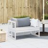 vidaXL Garden Sofa Bench White Solid Pine Wood Double Extendable