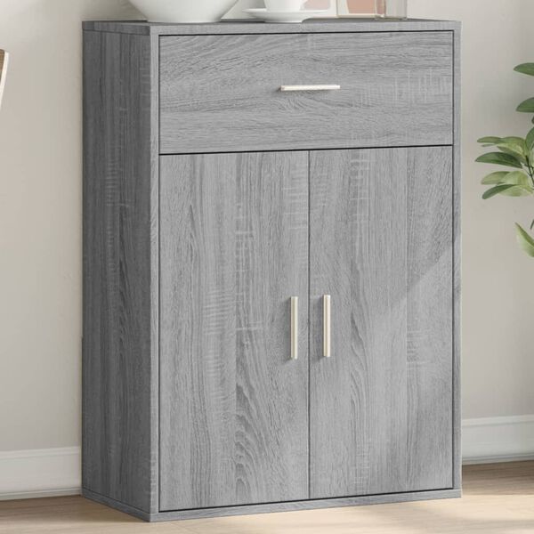 vidaXL Sideboard Grey Sonoma Engineered wood Medium Sideboard