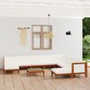 vidaXL Garden Lounge Set Cream white, natural wood