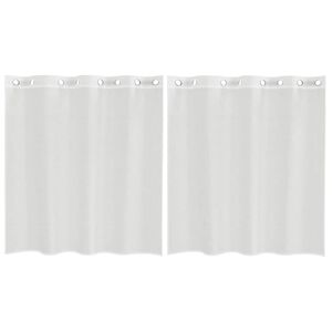 vidaXL Voile Curtains with Grommets 2 pcs White
