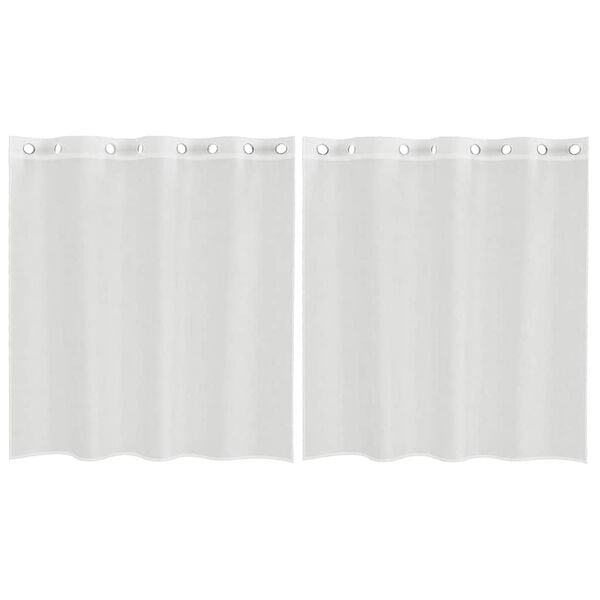 vidaXL Voile Curtains with Grommets 2 pcs White