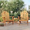 vidaXL Garden Adirondack Chair Set of 2 Natural Wood Solid Teak Wood