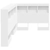 vidaXL Storage Headboard with Shelf White 35.43 in Engineered Wood