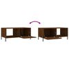 vidaXL Coffee Table Brown Oak Engineered Wood, Iron Medium Coffee Table
