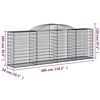 vidaXL Gabion Basket Set of 10 Silver Galvanized iron