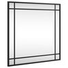 vidaXL Wall Mirror Black Glass 19.7x19.7 in Minimalistic Wall Mirror