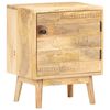 vidaXL Bedside Cabinet Natural wood Solid mango wood Medium Storage