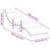 vidaXL Sun Lounger Cream white 188 x 55 x 59 cm Solid teak wood