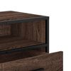 vidaXL TV Cabinet Brown oak Engineered wood, metal 31.5 x 13.6 x 15.7 in