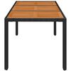 vidaXL Garden Table With Wooden Top Black