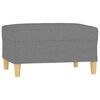 vidaXL 3-Seater Sofa with Footstool Dark Gray 82.7" Fabric