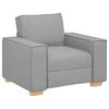 vidaXL Sofa 3 pcs Cloud Grey Linen-blend Fabric