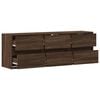 vidaXL TV Wall Cabinet Brown Oak Engineered wood 51.2 x 12.2 x 17.7 in