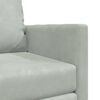 vidaXL Sofa Bed Light Grey 29.13 x 30.31 x 31.89 in Velvet