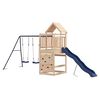 vidaXL Outdoor Playset Natural Solid Pine Wood, Polypropylene, Metal Large