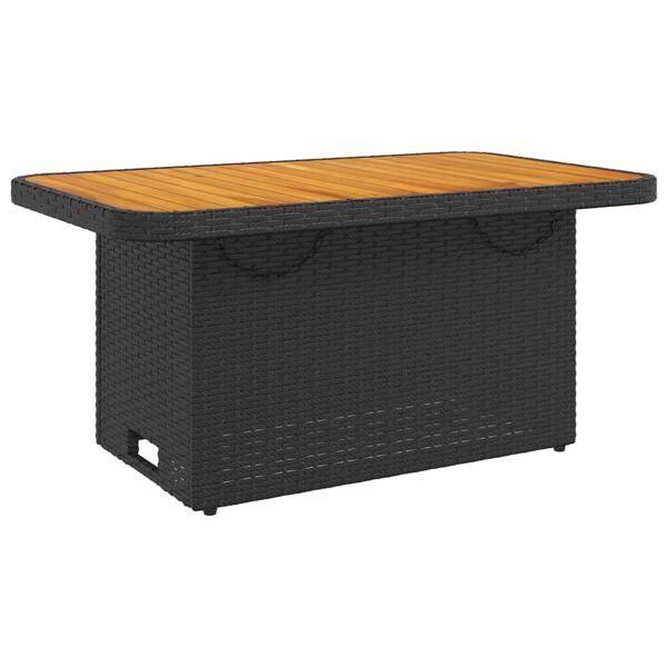 vidaXL Garden Table Black and Brown