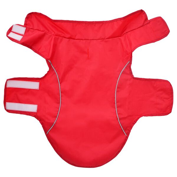 vidaXL Dog Raincoat Red Polyester XXS Water-resistant materials