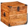 vidaXL Storage Box Brown Rough mango wood 18.1 x 18.1 x 18.1 in